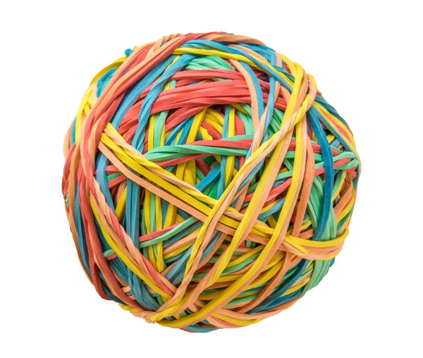 Isolated Rubber Band Ball — Stock Photo, Image