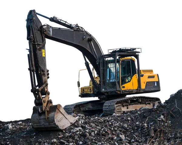 Geïsoleerde graafmachine of Digger — Stockfoto