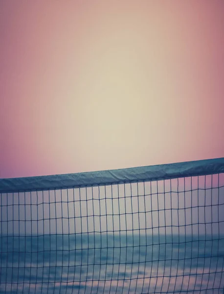 サンセット ビーチ バレーボール — ストック写真