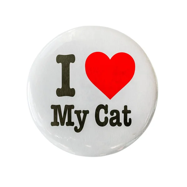 I Love My Cat Badge — Stock Photo, Image