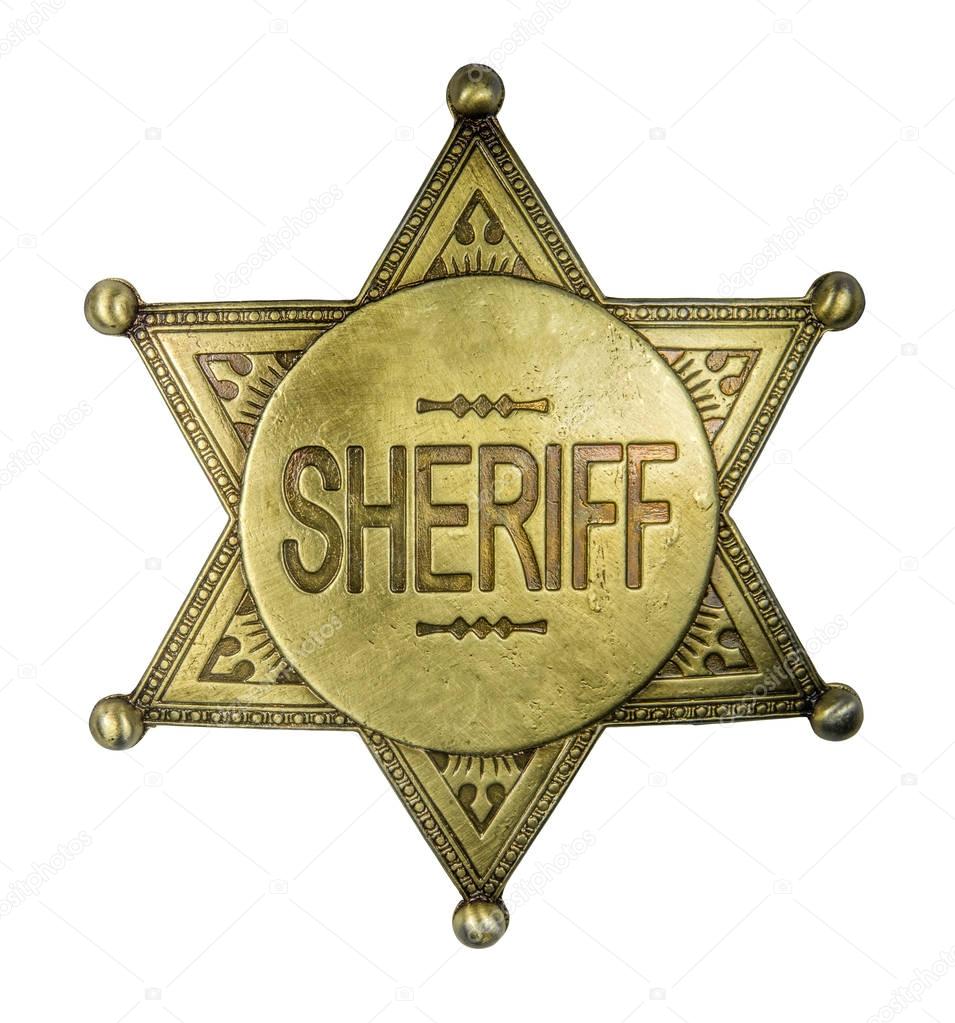 Isolated Vintage Sheriff Badge