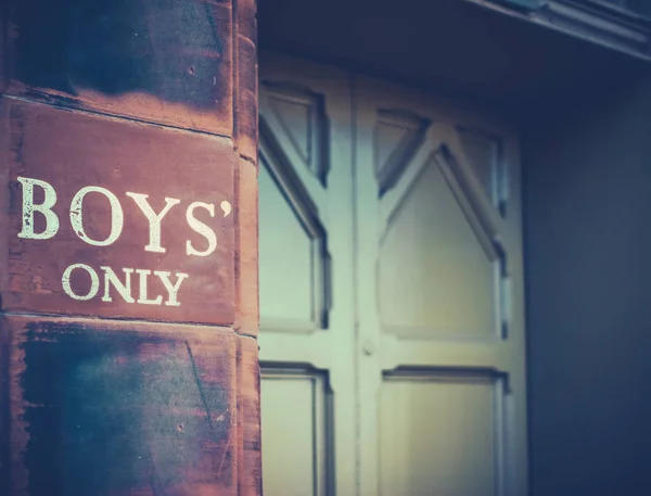 Vintage Boys Only Sign — Stock Photo, Image