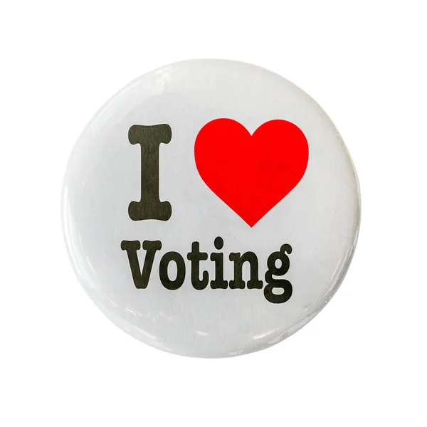 I Love Voting Badge — Stock Photo, Image