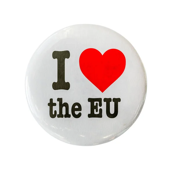 I Love The EU Badge — Stockfoto