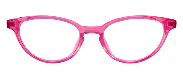 Isolerade 60S Style Retro Cats Eye Style Pink Glasögon — Stockfoto