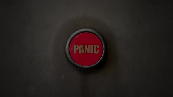 Ретро Індустріальний Стиль Red Panic Button — стокове відео