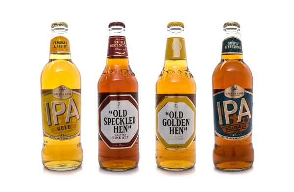 Cabeza Cerveceros selección cervezas de Greene King —  Fotos de Stock