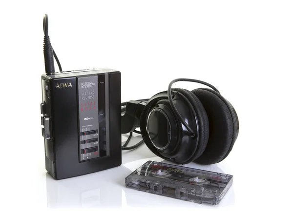 AIWA Auto Reverse Stereofoniczny magnetofon — Zdjęcie stockowe