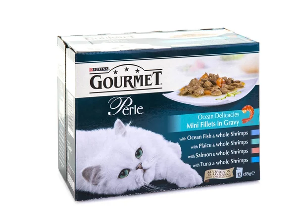 Confezione di Purina Gourmet Perle Cibo per gatti — Foto Stock