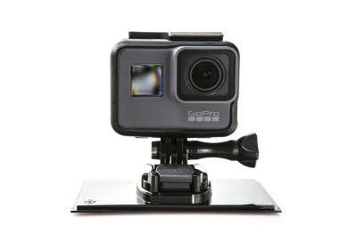 GoPro Hero 5 siyah eylem kamera beyaz bir arka plan üzerinde