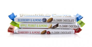 Üç iyilik bilir Snack Bar beyaz bir arka plan üzerinde