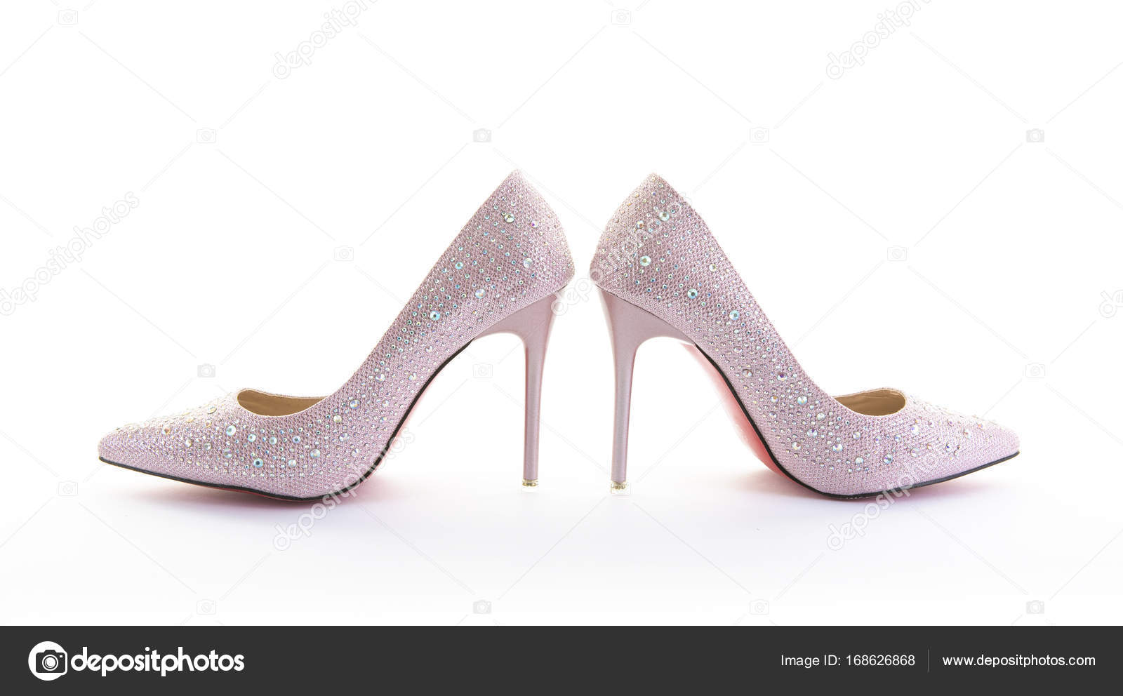pink sparkly high heels