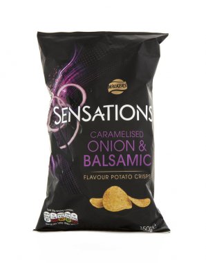Walkers duyumlar Caramelised soğan ve balsamik cips
