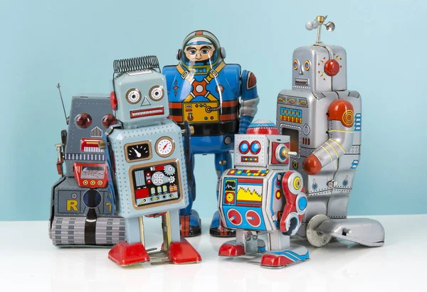 Retro Tin Clockwork Robot — Stock Photo, Image