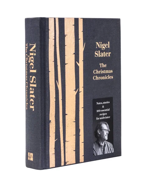 Nigel Slater kroniki Christmas książka kucharska na białym tle — Zdjęcie stockowe