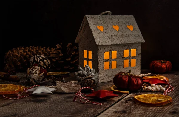 Hygge House Chtistmas Decorations — Stock Photo, Image