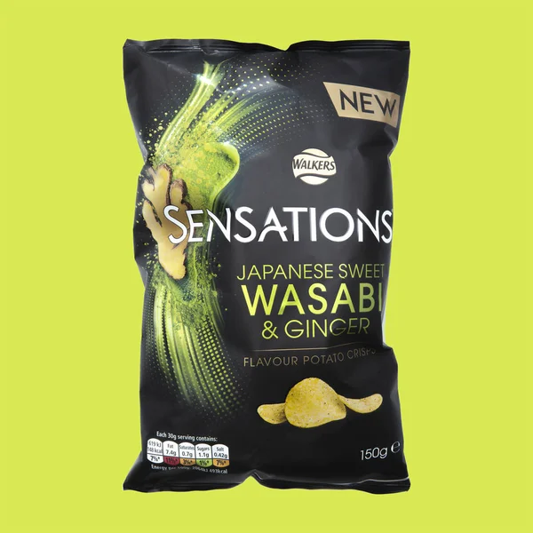 Swindon May 2018 Walkers Sensations Japanese Sweet Wasabi Ginger Flavour — Stock Photo, Image
