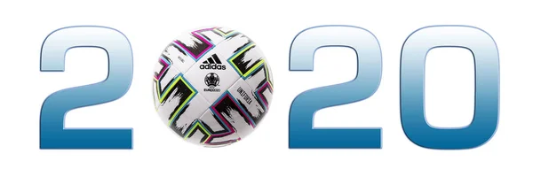 Швейдон Великобритания Декабря 2019 Года Официальный Футбол Adidas Uniforia Чемпионата — стоковое фото