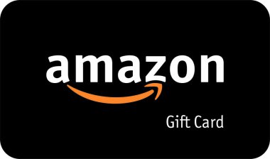 Siyah arkaplanda Amazon Hediye Kartı