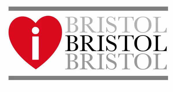 Love Bristol Sign Иллюстрации — стоковое фото