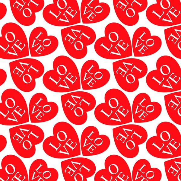 Czerwona Miłość Serca Płynny Wzór — Zdjęcie stockowe