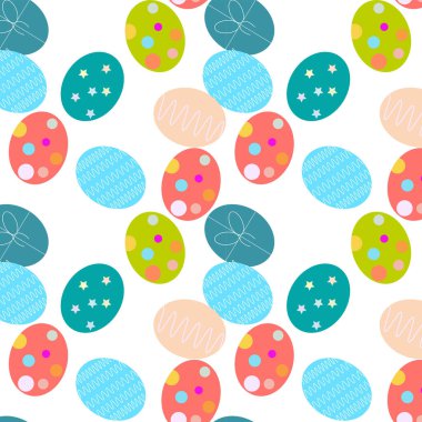 Paskalya yumurtaları pürüzsüz. Paskalya tatili tasarım konsepti için paskalya yumurtası