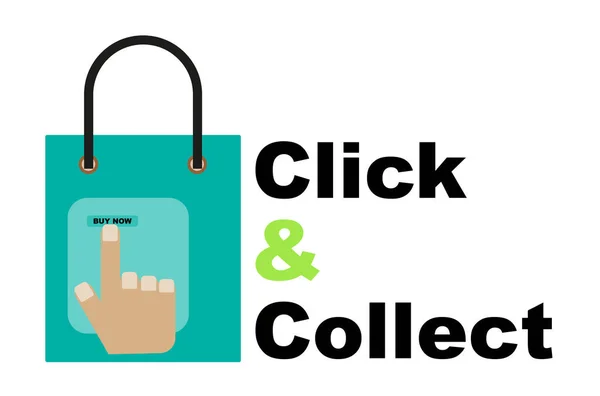 Click Collect Concept Vector — Stock Vector