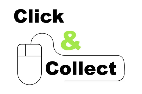 Click Collect Concept Vector — Stock Vector