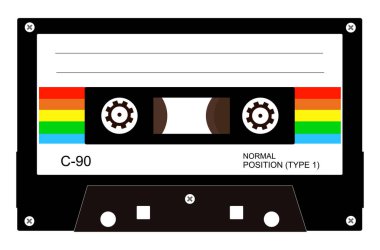 Retro ses kaset vektörü