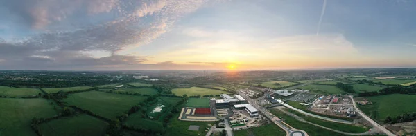 Vista Panorâmica Aérea Construção Wichelstowe Swindon Wiltshire — Fotografia de Stock