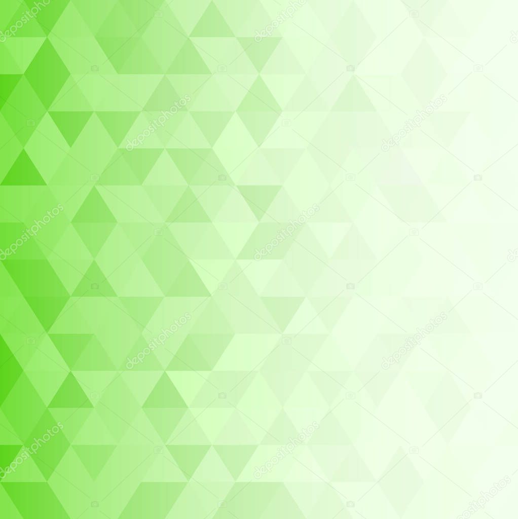 triangular geometric background. green spring abstract background