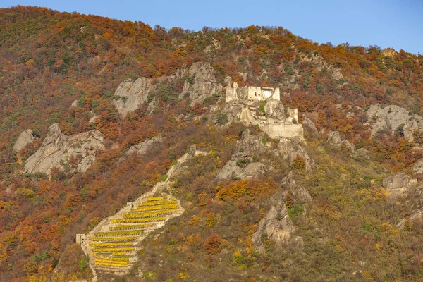 Durnstein στον ποταμό Δούναβη στην κοιλάδα Wachau, Αυστρία — Φωτογραφία Αρχείου