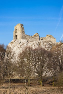 Sirotci hradek ruins on Palava region, South Moravia, Czech Repu clipart