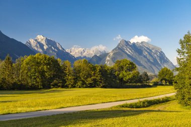 Slovenya 'nın Bovec kenti yakınlarındaki triglav ulusal parkı