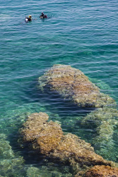 スノーケリングでCap de Peyrefite, Languedoc-Russillon, France — ストック写真