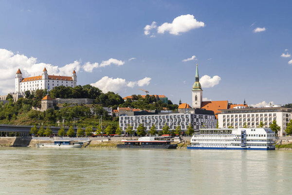 Bratislava castle and Danube river, Slovakia