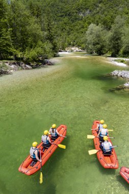 Rafting, Sava Bohinjka Triglav Ulusal Parkı, Slovenya