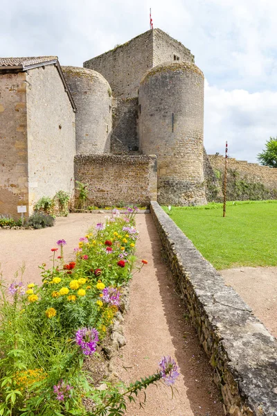 Zamek Semur En Brionnais, Burgundia, Francja — Zdjęcie stockowe