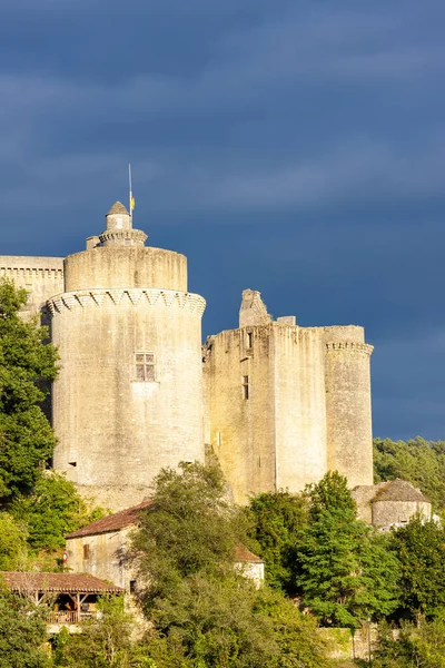 Bonaguil kastély Lot et Garonne, Franciaország — Stock Fotó