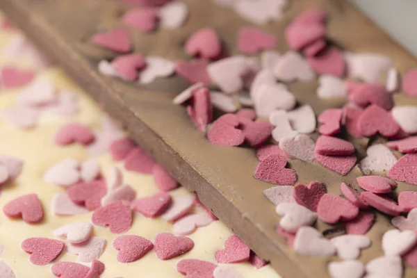 Detalhe de chocolate para o dia de Valetine — Fotografia de Stock