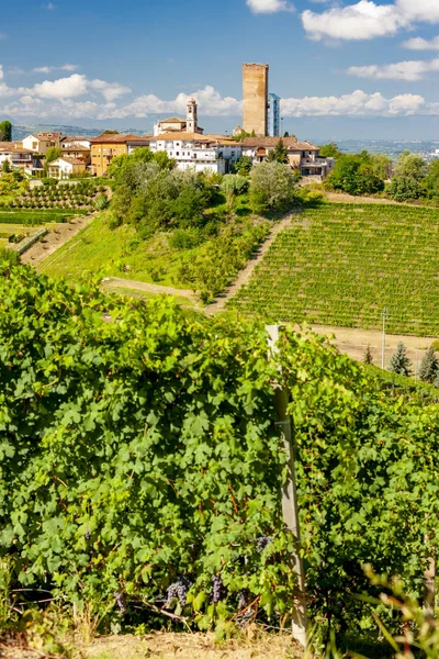 Деревня Фасеско и виноградники, объект ЮНЕСКО, Федмонт, Север — стоковое фото