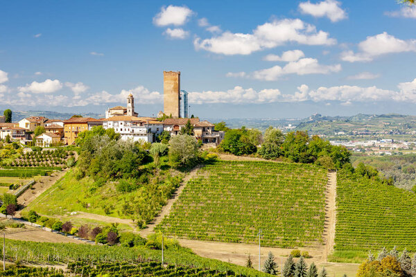Barbaresco village and vineyards, Unesco Site, Piedmont, Norther