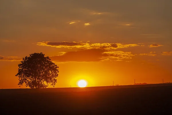 Tramonto della collina Palava, Moravia meridionale, Repubblica Ceca — Foto Stock