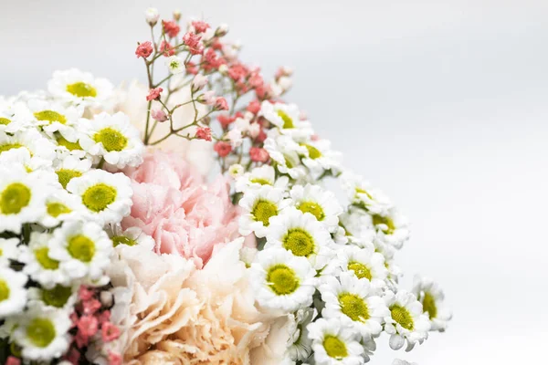 Zátiší Květin Bílém Pozadí — Stock fotografie