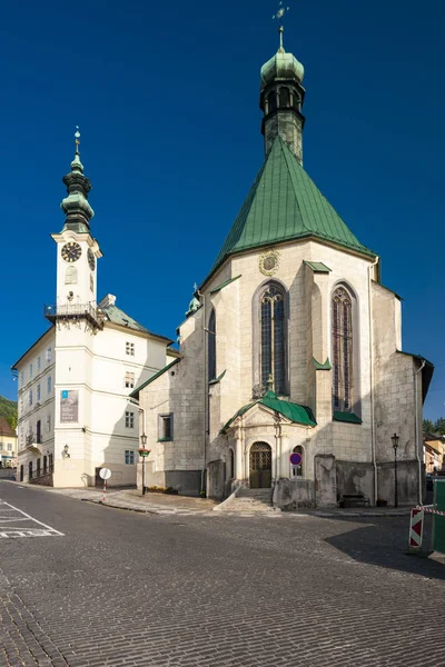 Piazza Centrale Banska Stiavnica Slovacchia — Foto Stock
