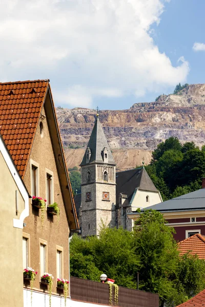 Stare Miasto Eisenerz Pobliżu Kopalni Żelaza Erzberk Styria Austria — Zdjęcie stockowe