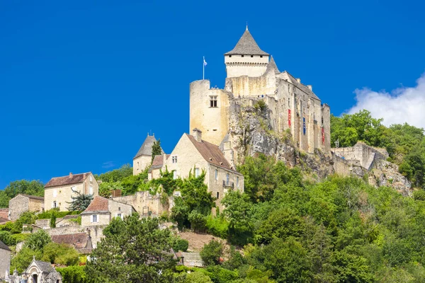 Castelnaud Şatosu Castelnaud Chapelle Deki Ortaçağ Kalesi Dordogne Aquitaine Fransa — Stok fotoğraf