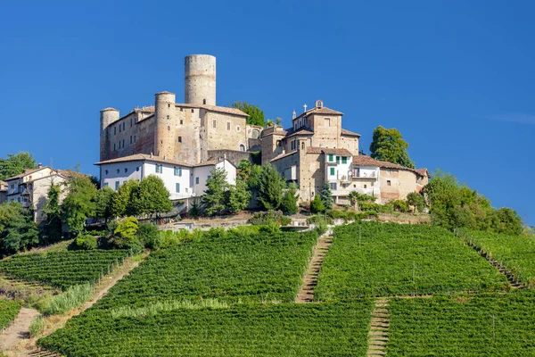 Schloss Und Dorf Castiglione Falletto Piemont Italien — Stockfoto