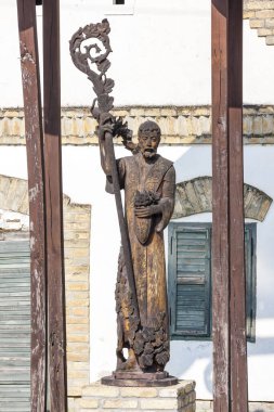 Hajos, Kalocsa County, Güney Büyük Ovası, Macaristan 'daki mahzen yolu.