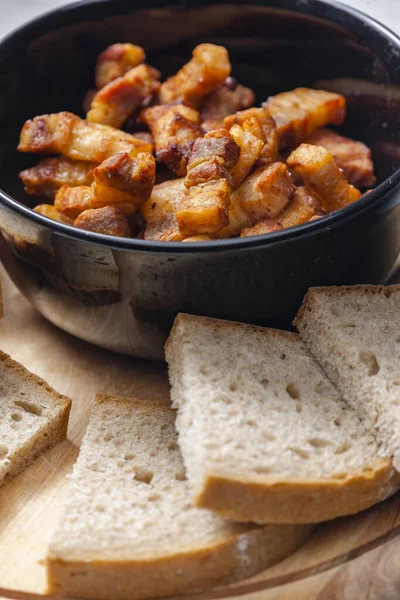 Homemade Greaves Pork Side — Stock Photo, Image